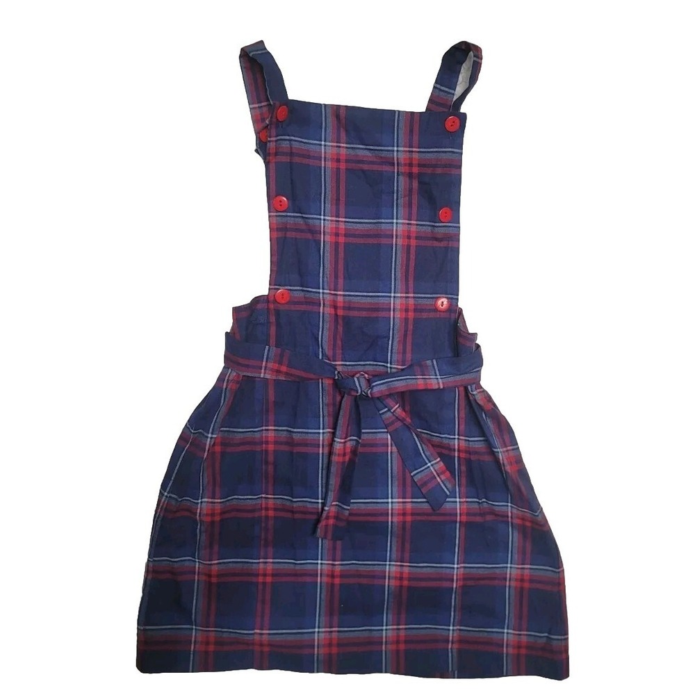 Bella Bliss Girls  Romper  Size 8 Blue Plaid